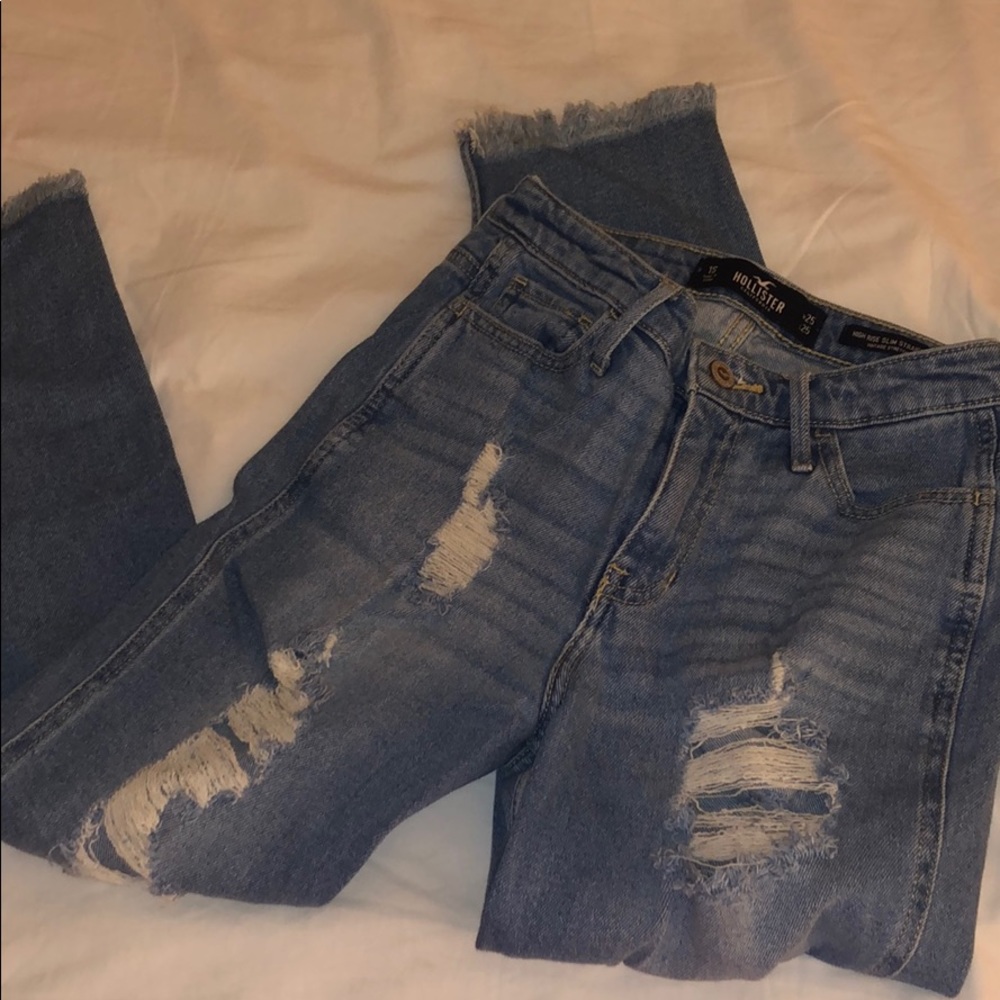 Hollister high rise slim straight jeans